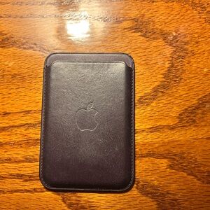 Apple Dark Leather Card Wallet